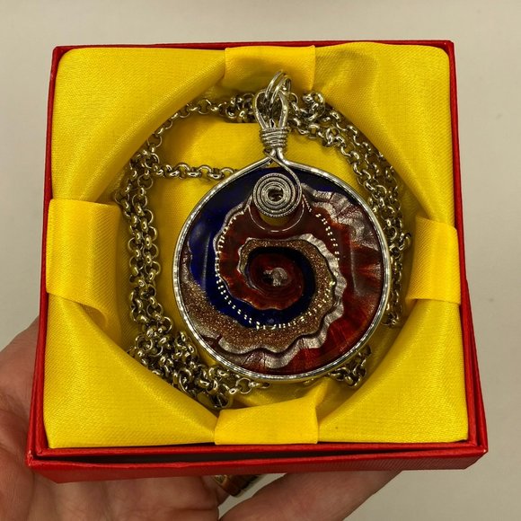 Ocean PendantS (5) + Stainless Steel 29 in Rolo Chain Ocean Wave Lampwork Chain - Picture 9 of 16